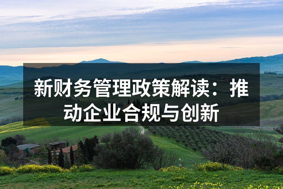 新财务管理政策解读：推动企业合规与创新